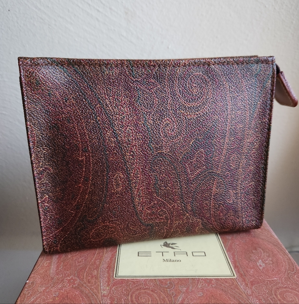 Etro Milano Paisley Zip Clutch